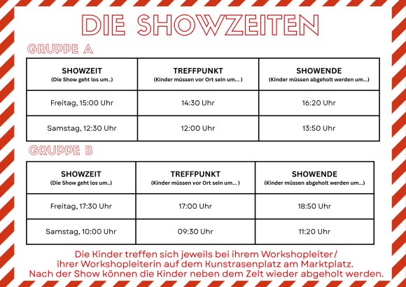 Kopie von Rot Gelb Zirkusdirektor Zirkus Einladung (A4 (Querformat)) - 10